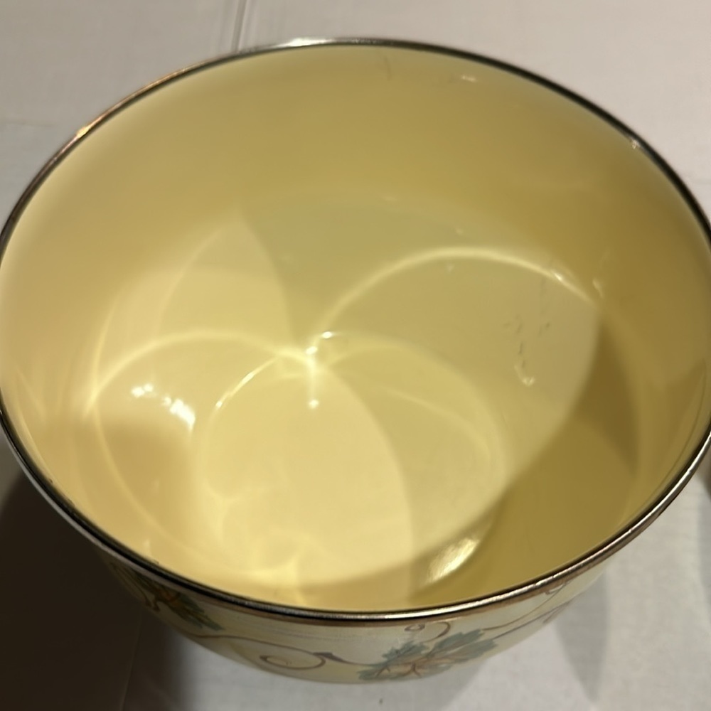 Vintage vitro ceramic set of 3 bowls w plastic covers yellow electric induction - Picture 7 of 16